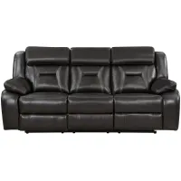 Austin Power Double Reclining Sofa in Dark Gray by Homelegance