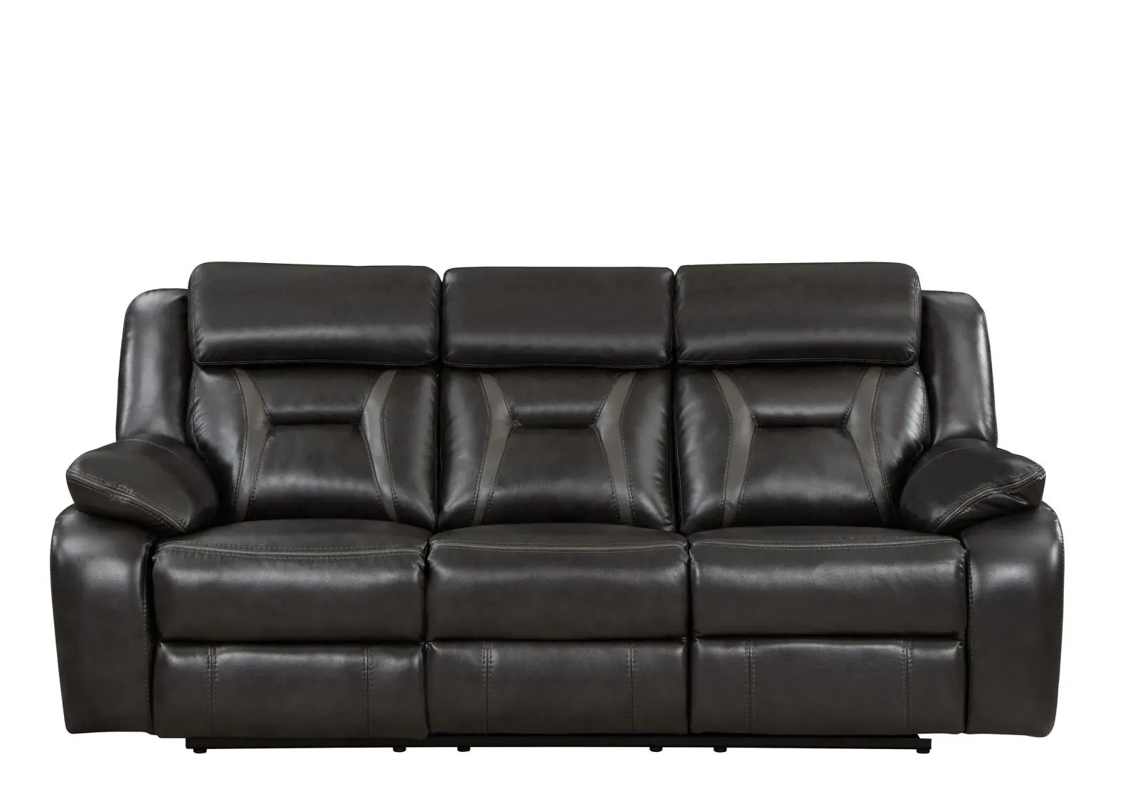 Austin Power Double Reclining Sofa in Dark Gray by Homelegance