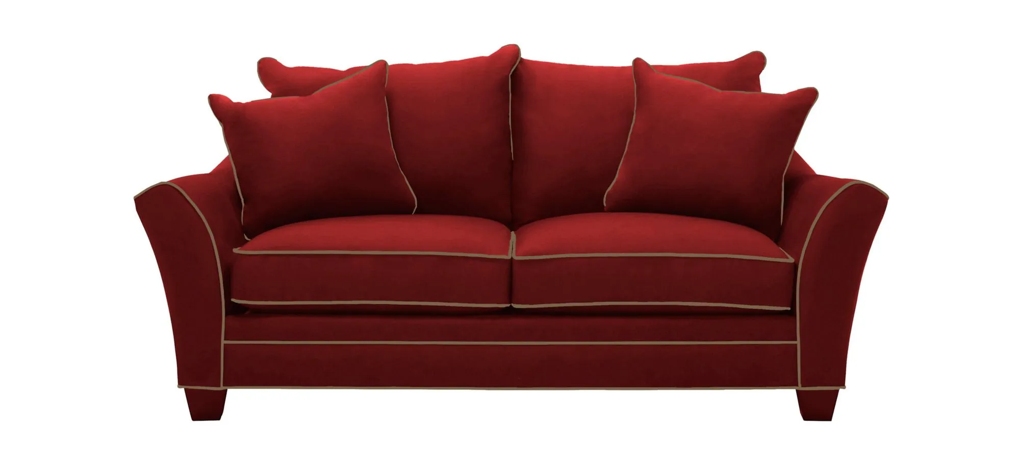 Briarwood Apartment Sofa in Suede So Soft Cardinal/Mineral by H.M. Richards