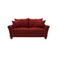 Briarwood Apartment Sofa in Suede So Soft Cardinal/Mineral by H.M. Richards