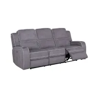 Perez Power Reclining Sofa in Dark Grey by Global Furniture Furniture USA