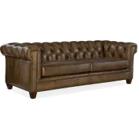 Chester Tufted Stationary Sofa in Brown by Hooker Furniture