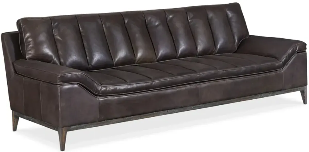 Kandor Leather Stationary Sofa