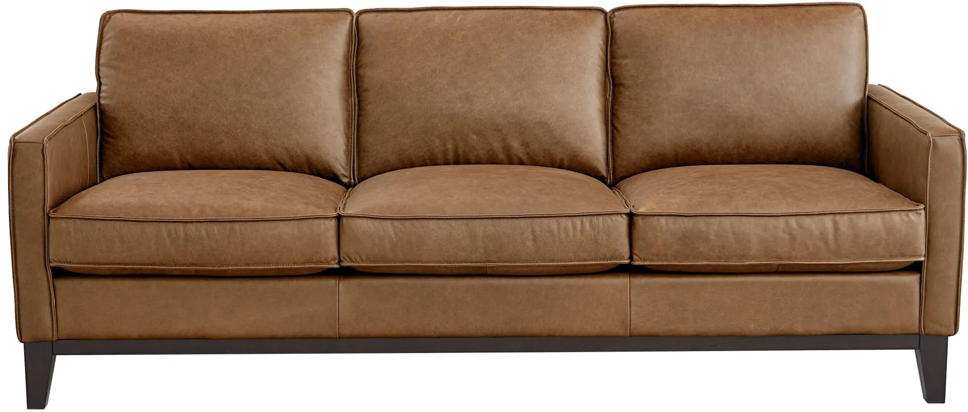 gtr leather inc monza leather sofa in chestnut