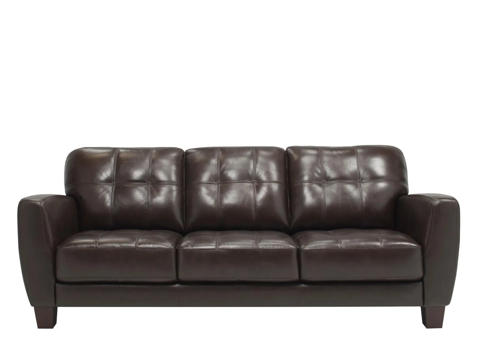 Gino Leather Sofa in Classico Dark Brown by Bellanest