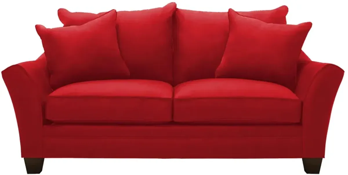 Briarwood Apartment Sofa in Suede So Soft Cardinal by H.M. Richards