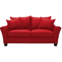Briarwood Apartment Sofa in Suede So Soft Cardinal by H.M. Richards