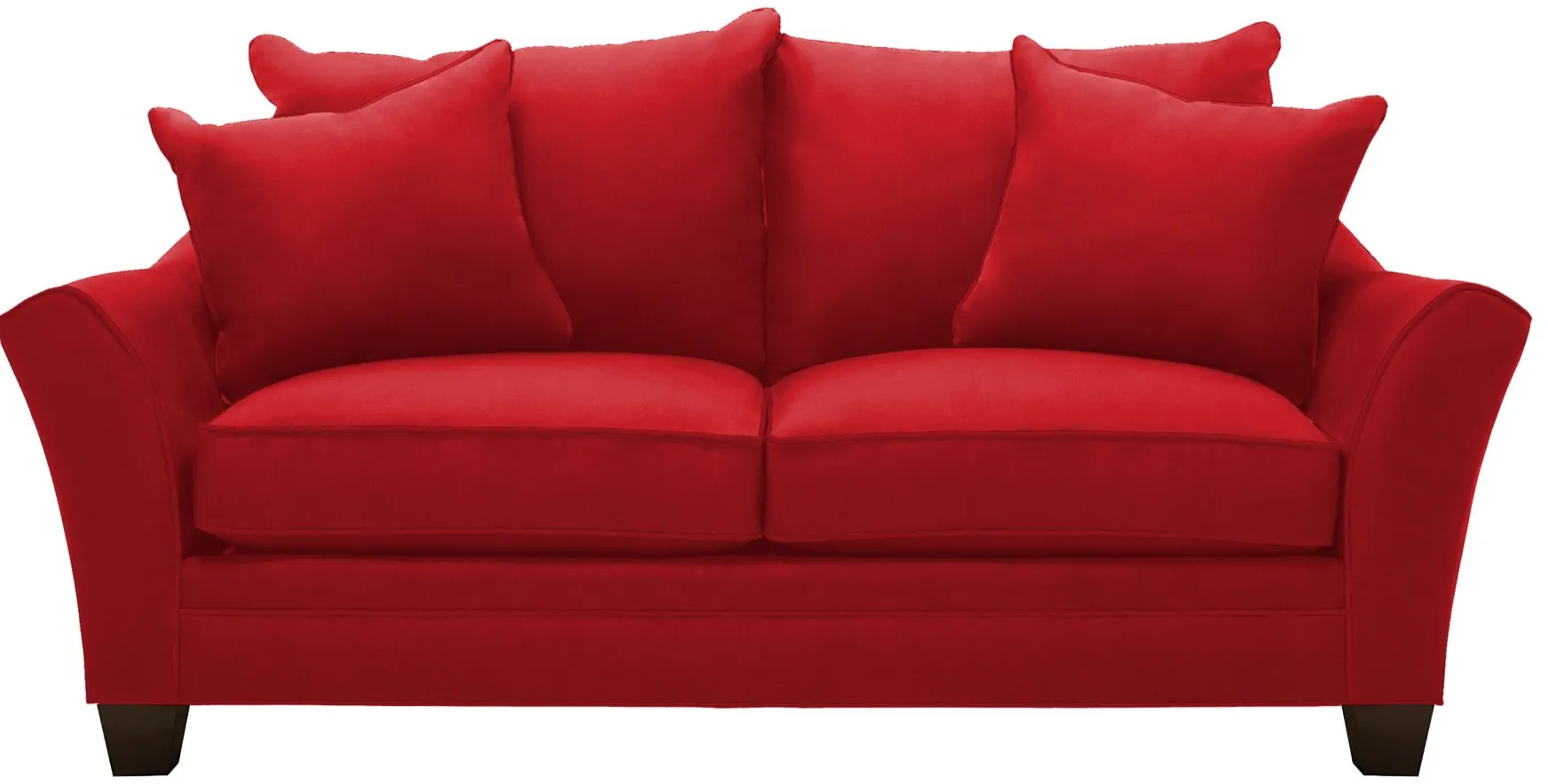 Briarwood Apartment Sofa in Suede So Soft Cardinal by H.M. Richards