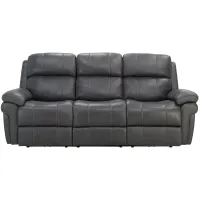 Remsen Leather Power Sofa w/ Power Headrest in Gray by Bellanest