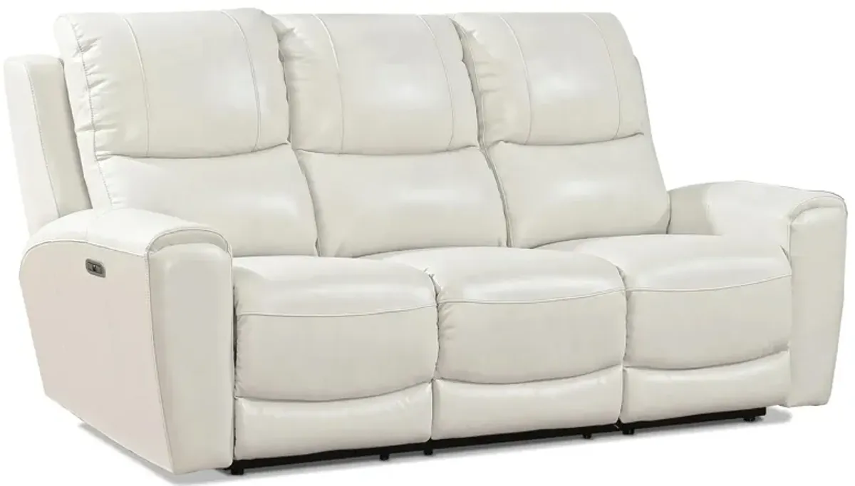 Laurel Power Reclining Sofa in Ivory by Steve Silver Co.