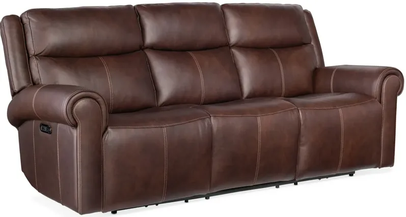 Oberon Zero Gravity Power Sofa in Caruso Walnut by Hooker Furniture by