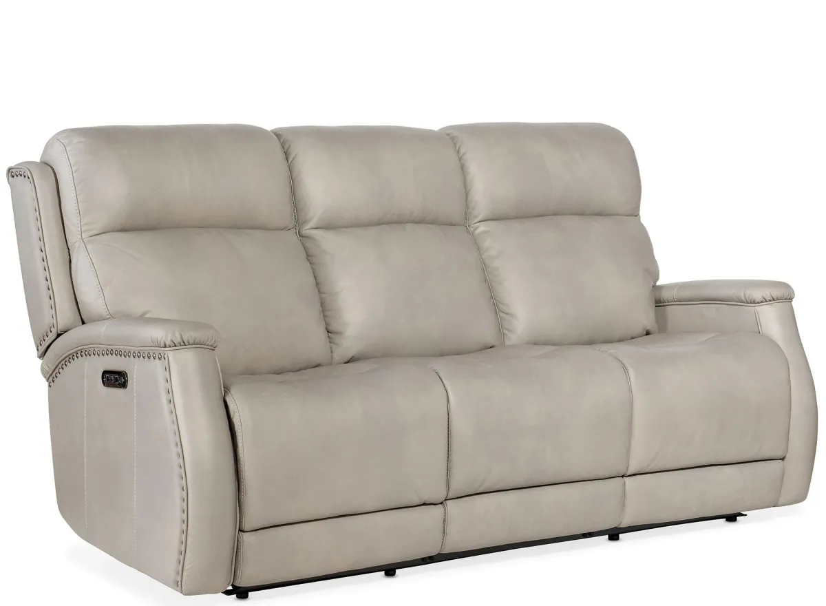 Rhea Zero Gravity Power Recline Sofa with Power Headrest in Sahara Ash by Hooker Furniture