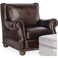 William Stationary Chair in Derrick Burnt Umber by Hooker Furniture