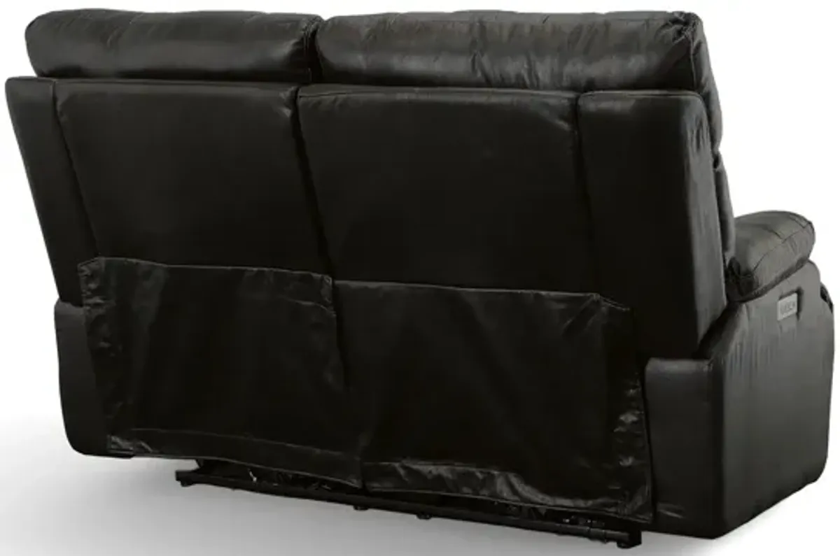 Clive Leather Power Reclining Loveseat with Power Headrest and Lumbar