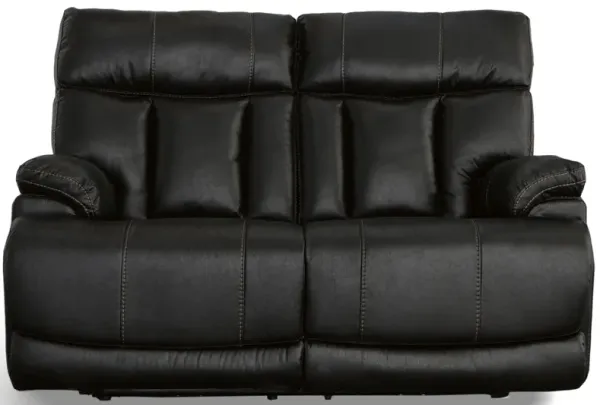 Clive Leather Power Reclining Loveseat with Power Headrest and Lumbar