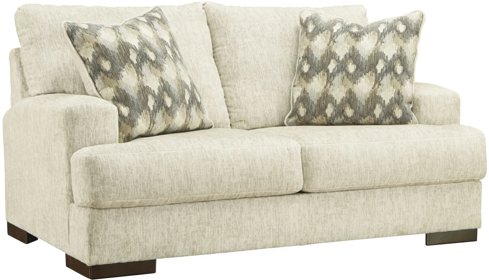 Hillston Chenille Loveseat in Beige by Ashley Furniture