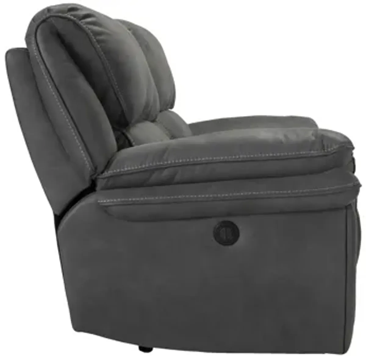 Skye Microfiber Power Reclining Console Loveseat