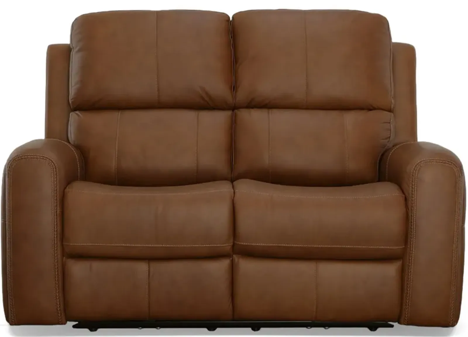 Linden Leather Power Reclining Loveseat with Power Headrest and Lumbar