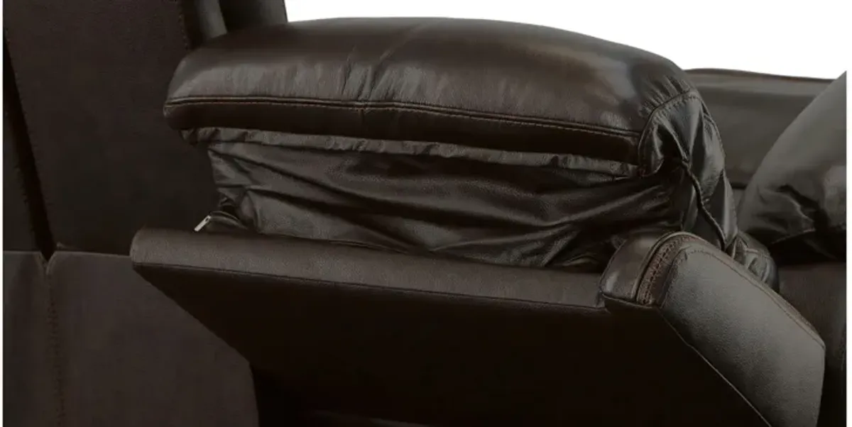 Jackson Leather Power Reclining Loveseat with Console with Power Headrest
