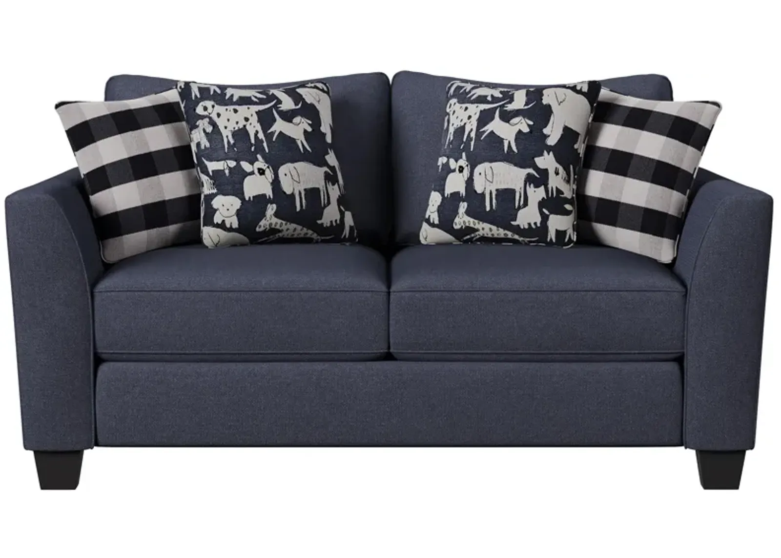 Daine Loveseat in Popstich Navy by Fusion Furniture