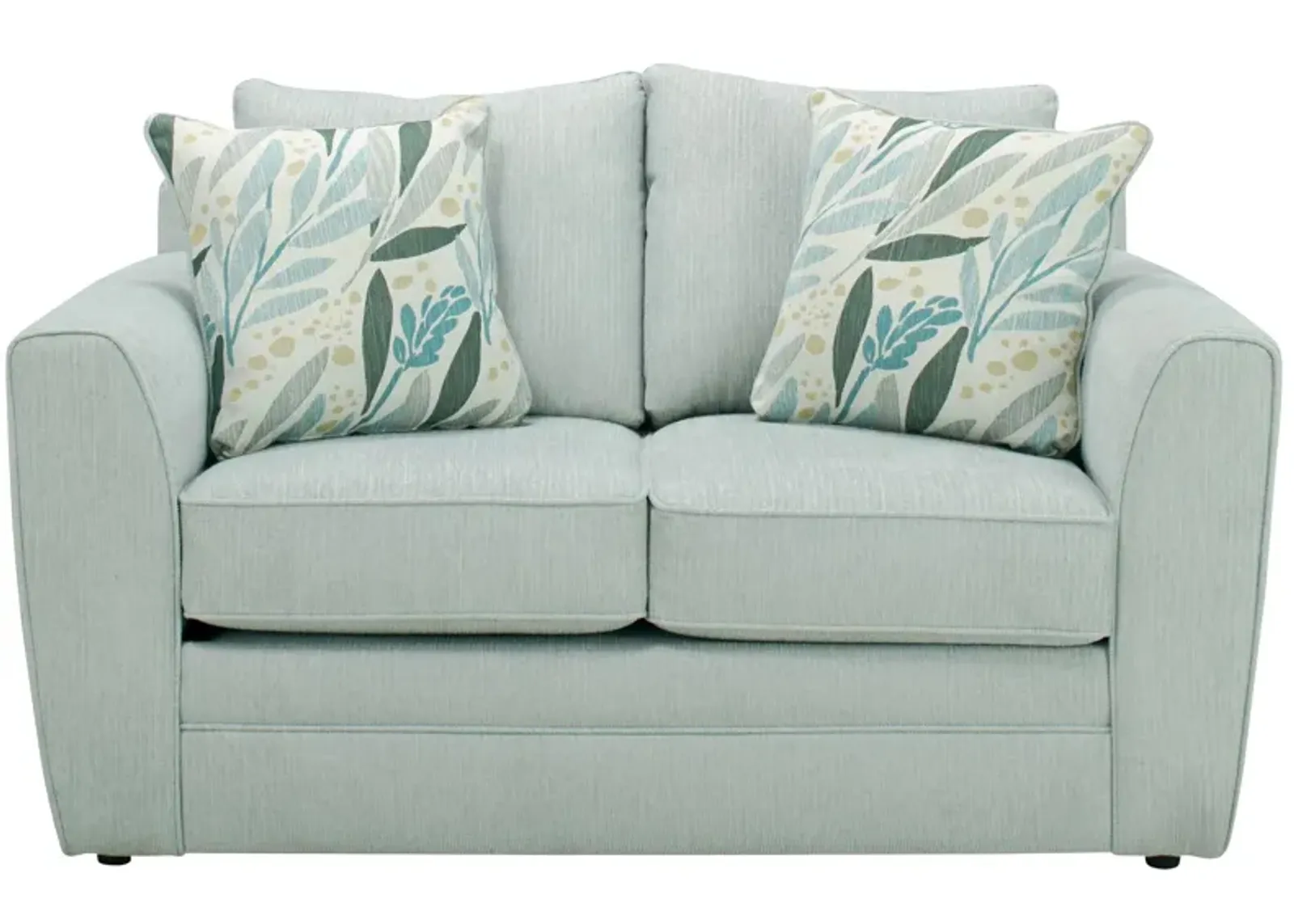 Meadow Loveseat in First Times Seafoam by Fusion Furniture