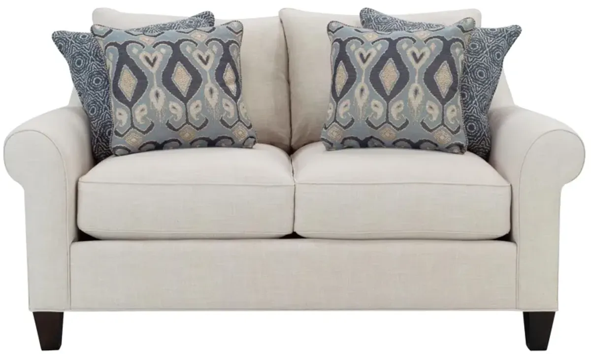 Gemma Loveseat in Effie Linen by H.M. Richards