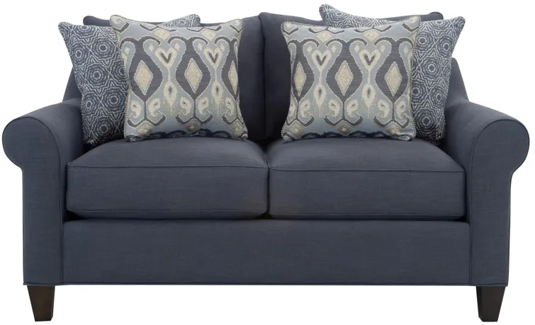 Gemma Loveseat in Effie Indigo by H.M. Richards