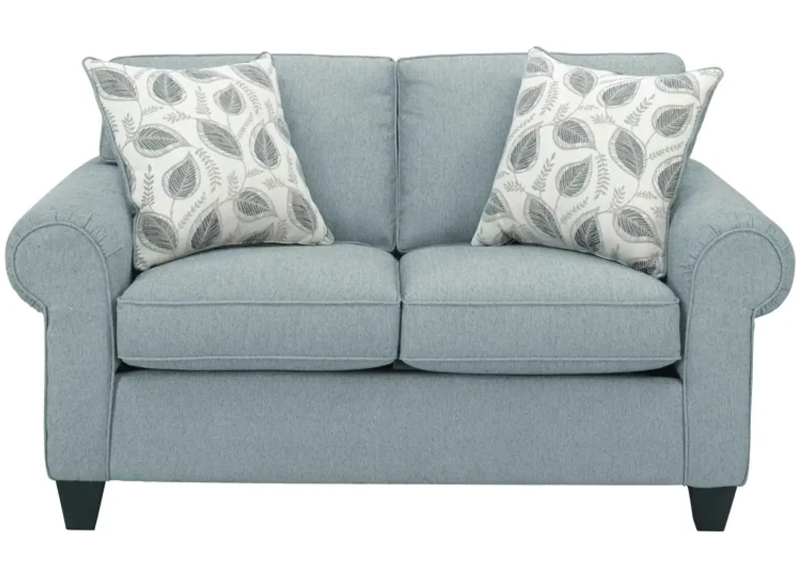 Saige Chenille Loveseat in Marine by Flair