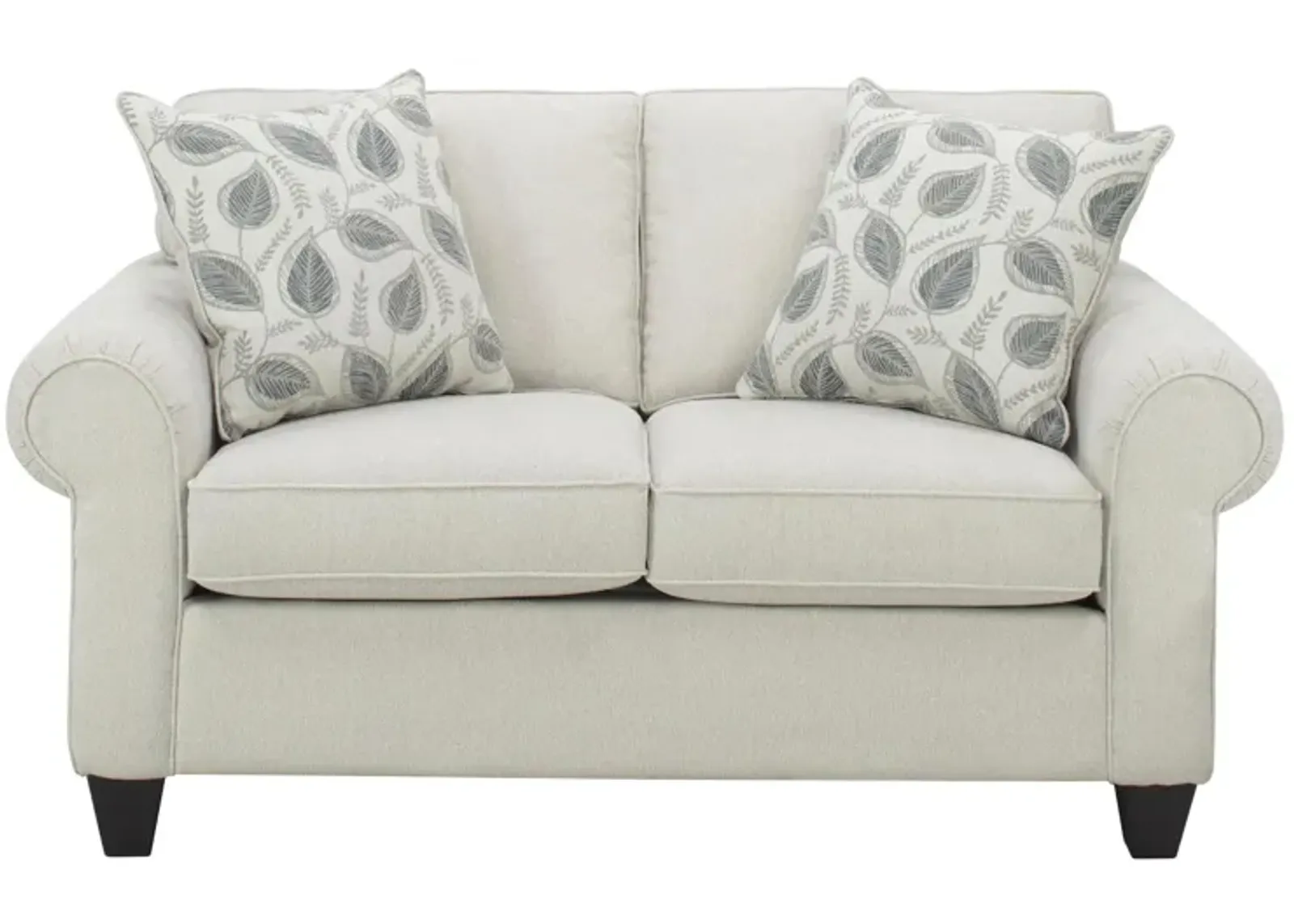 Saige Chenille Loveseat in Beige by Flair