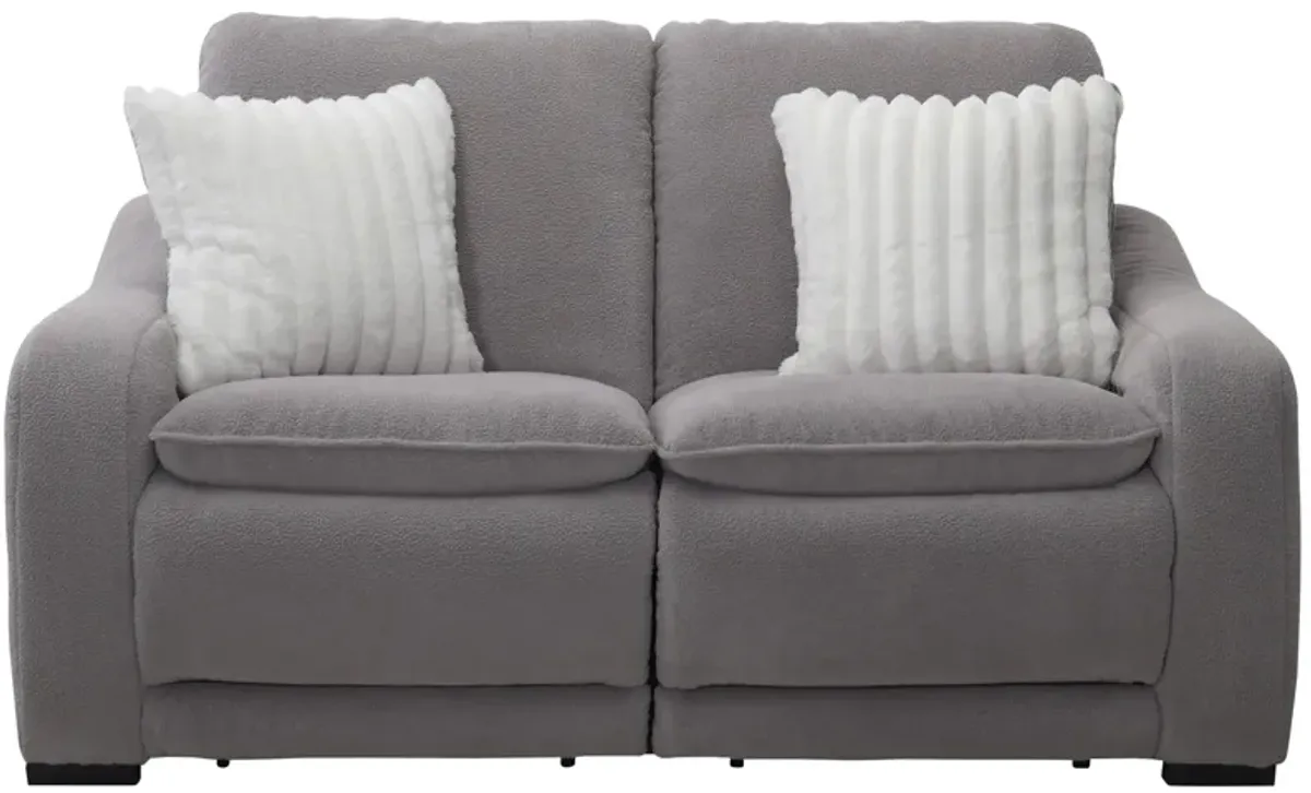 Celine Power Loveseat w/ Power Headrest in Bliss Gray by Bellanest