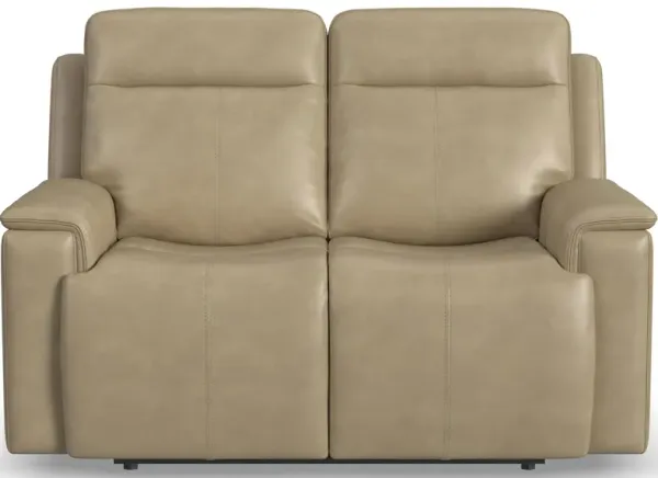 Odell Leather Power Reclining Loveseat with Power Headrest and Lumbar