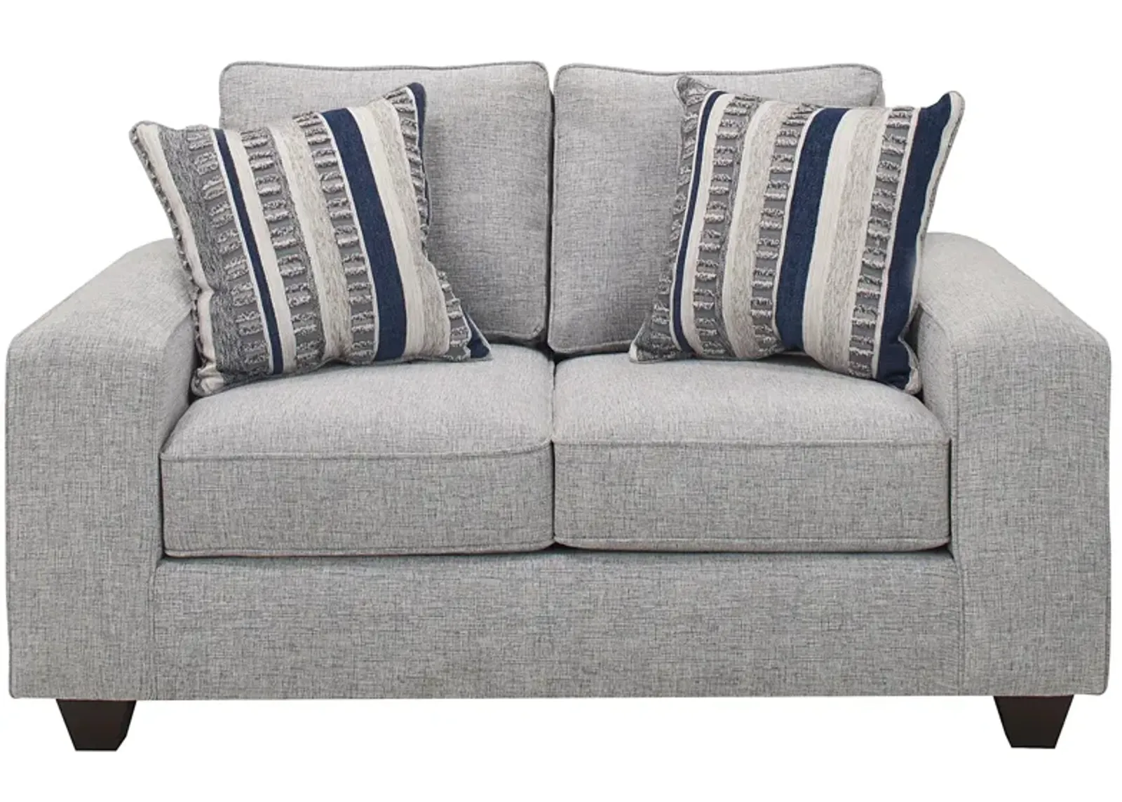 Alston Chenille Loveseat in Blue by Albany Furniture