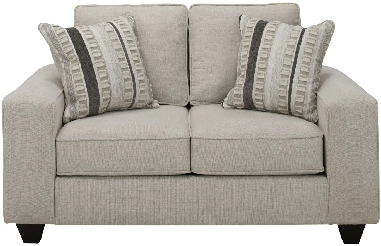 Alston Chenille Loveseat in Beige by Albany Furniture