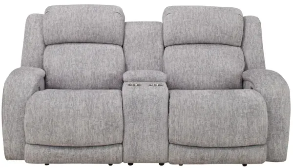 Zane Power Console Loveseat w/ Power Headrest and Power Lumbar