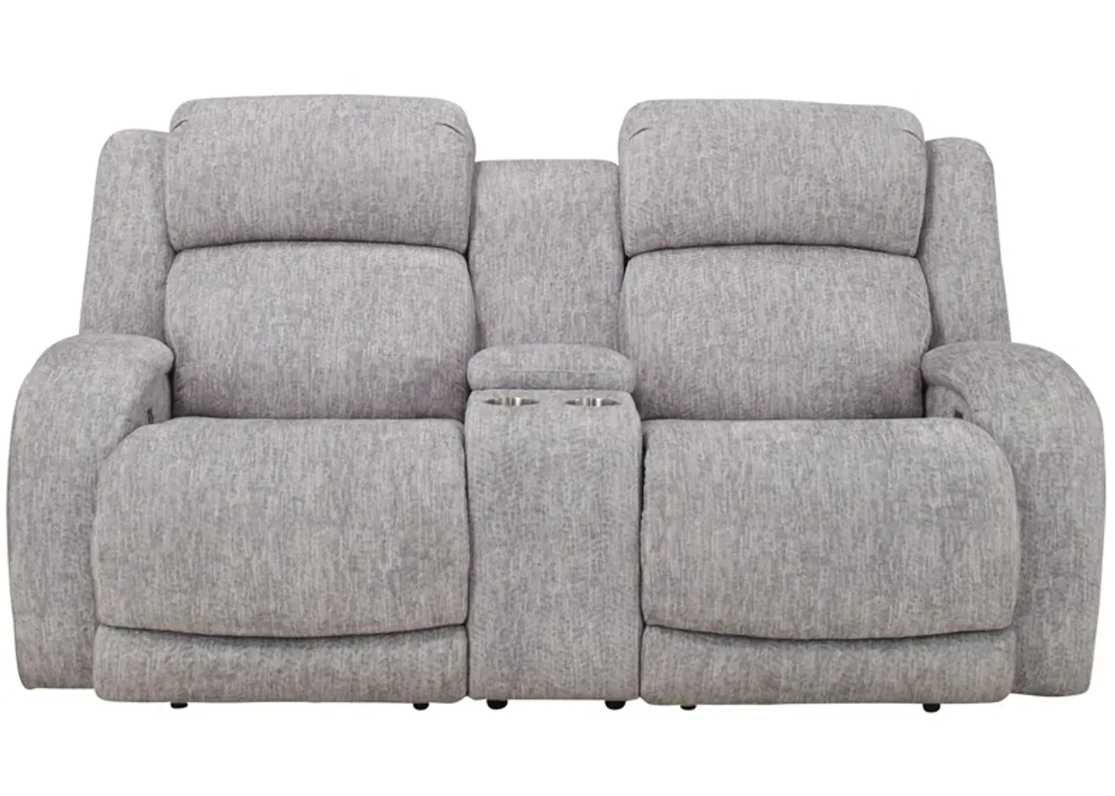 Zane Power Console Loveseat w/ Power Headrest and Power Lumbar in Gray by Bellanest