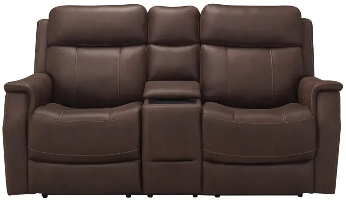 Rendall Power Console Layflat Loveseat in Brown by Bellanest