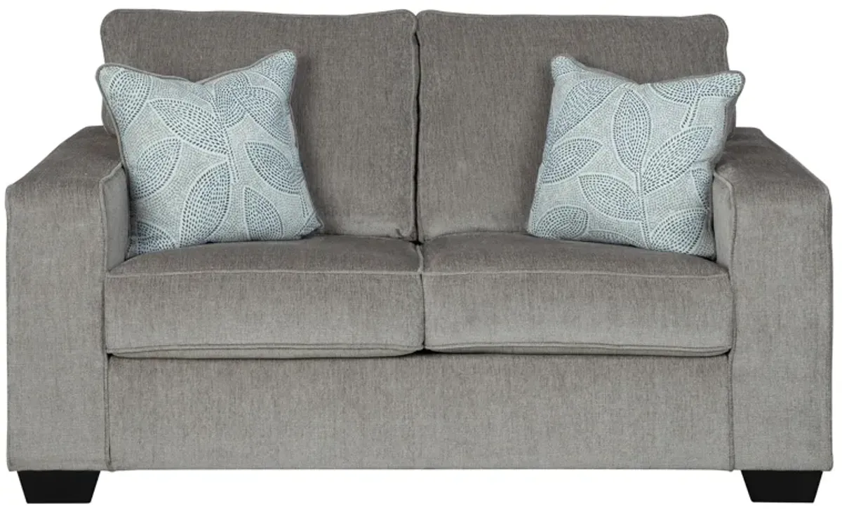 Adelson Chenille Loveseat in Alloy by Ashley Furniture