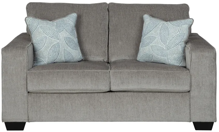 Adelson Chenille Loveseat in Alloy by Ashley Furniture