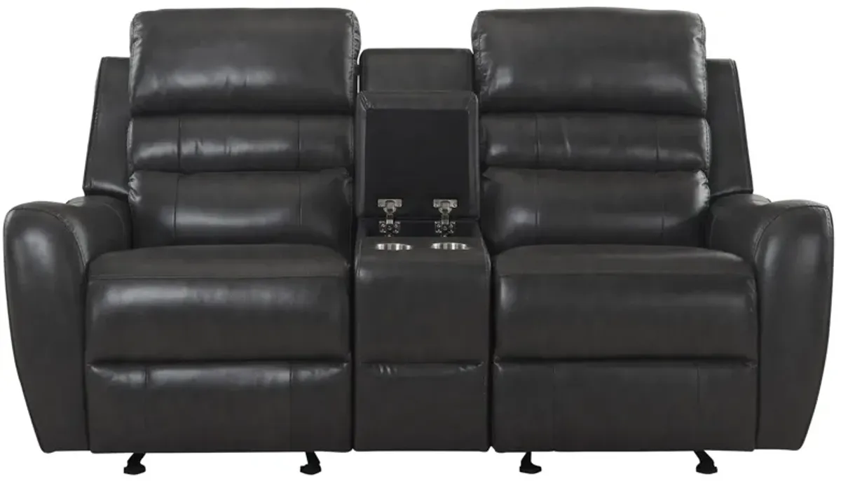 Keegan Reclining Glider Console Loveseat