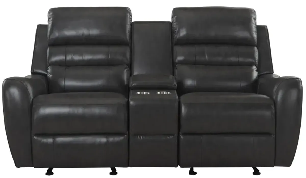 Keegan Reclining Glider Console Loveseat