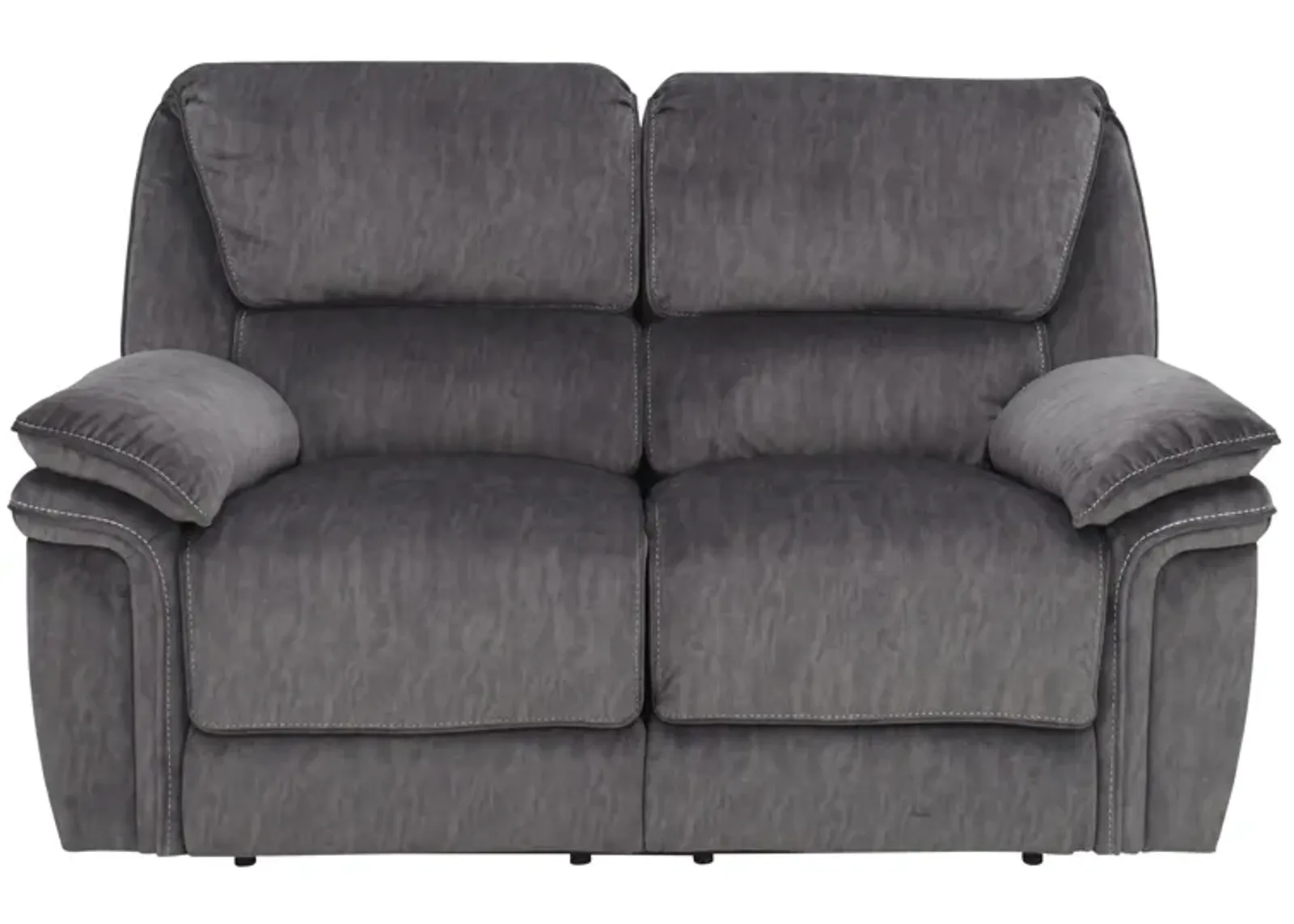 Portman Microfiber Reclining Loveseat in Gray by Bellanest