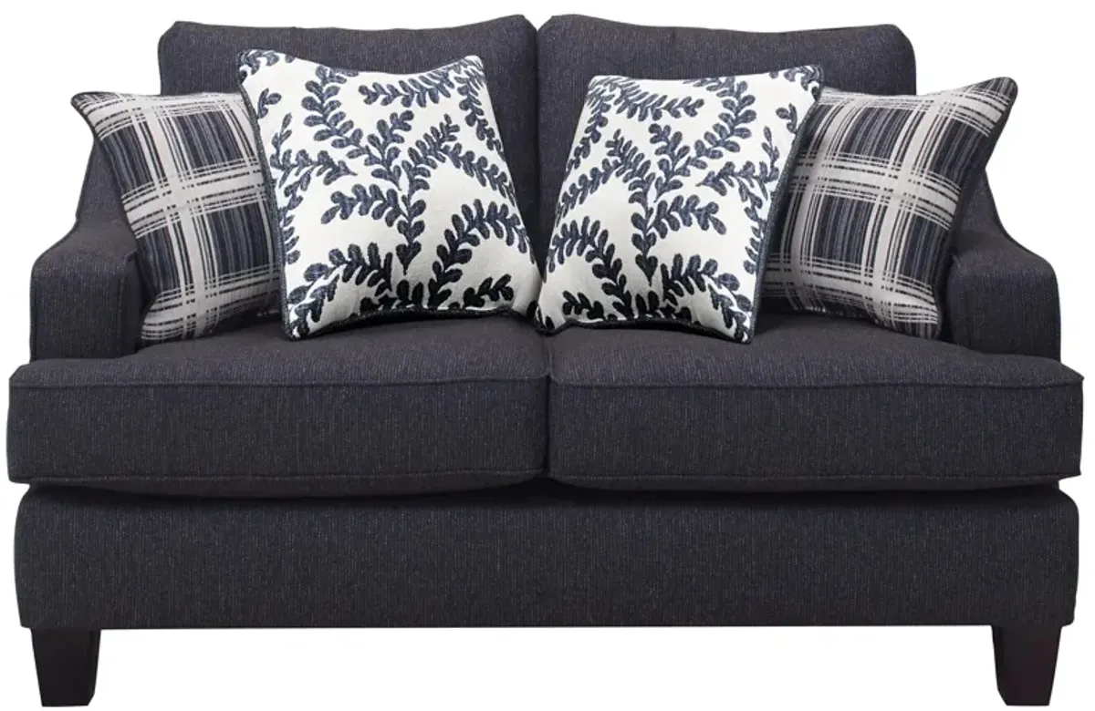 Bailey Loveseat in Blue by Fusion Furniture