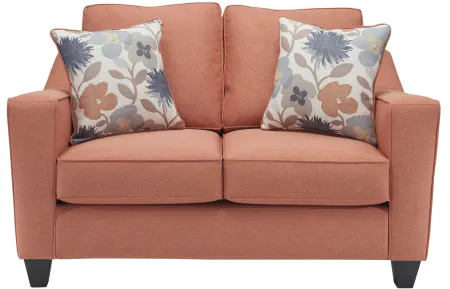 Flora Loveseat in Laurent Coral by Fusion Furniture