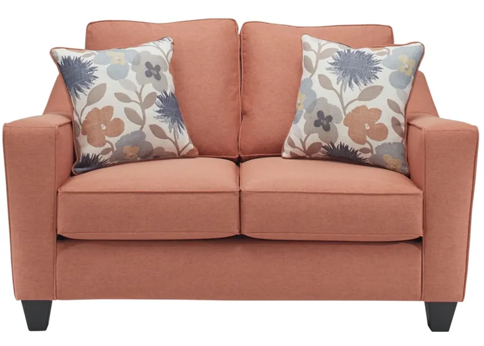 Flora Loveseat in Laurent Coral by Fusion Furniture