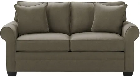 Glendora Apartment Sofa in Suede So Soft Graystone by H.M. Richards