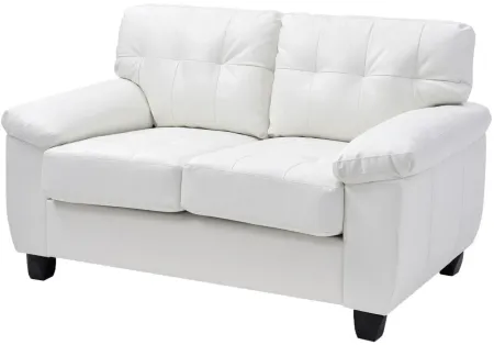 Gallant Loveseat in White by Glory Furniture