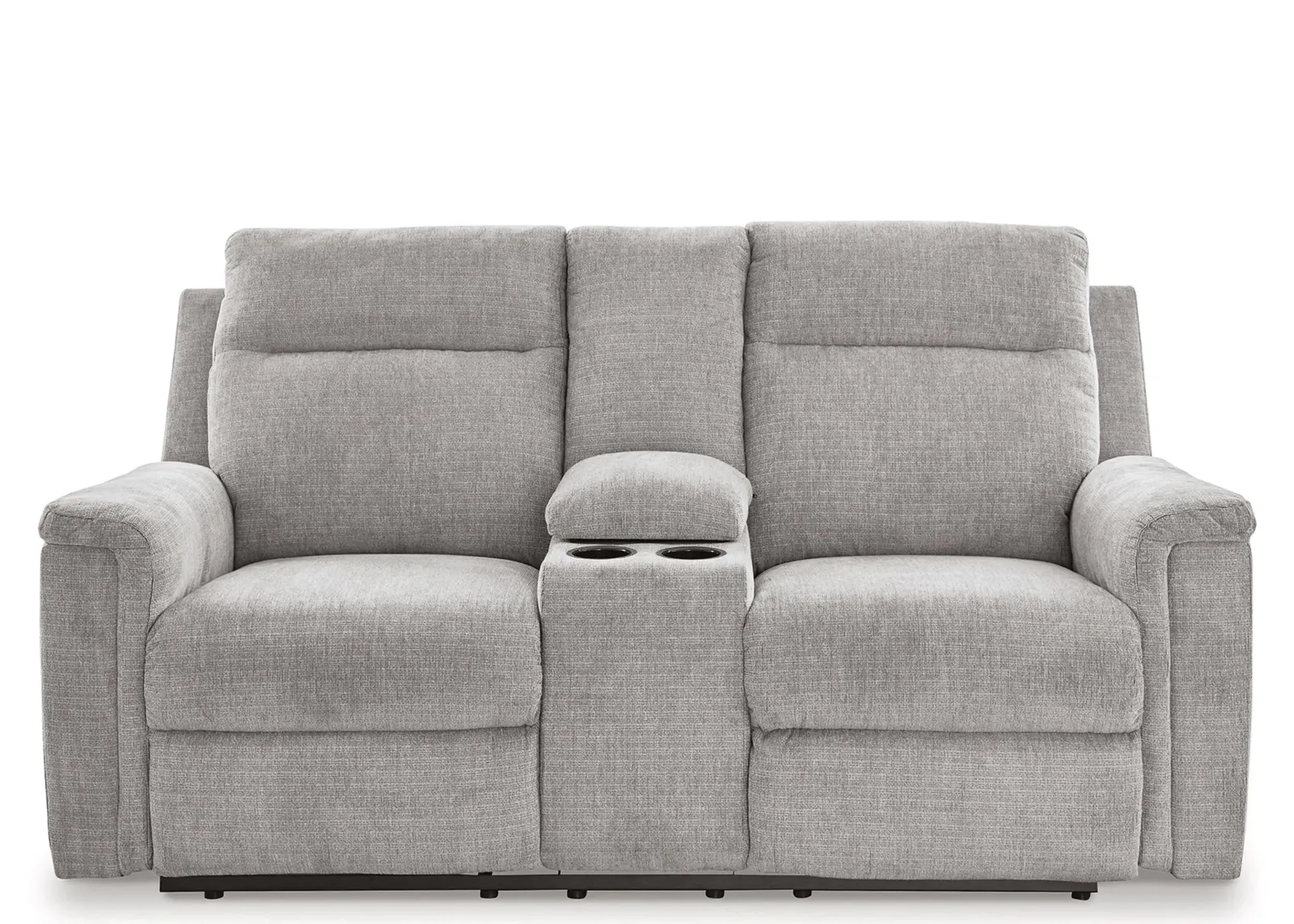 Barnsana Power Reclining Loveseat with Console in Ash by Ashley Furniture