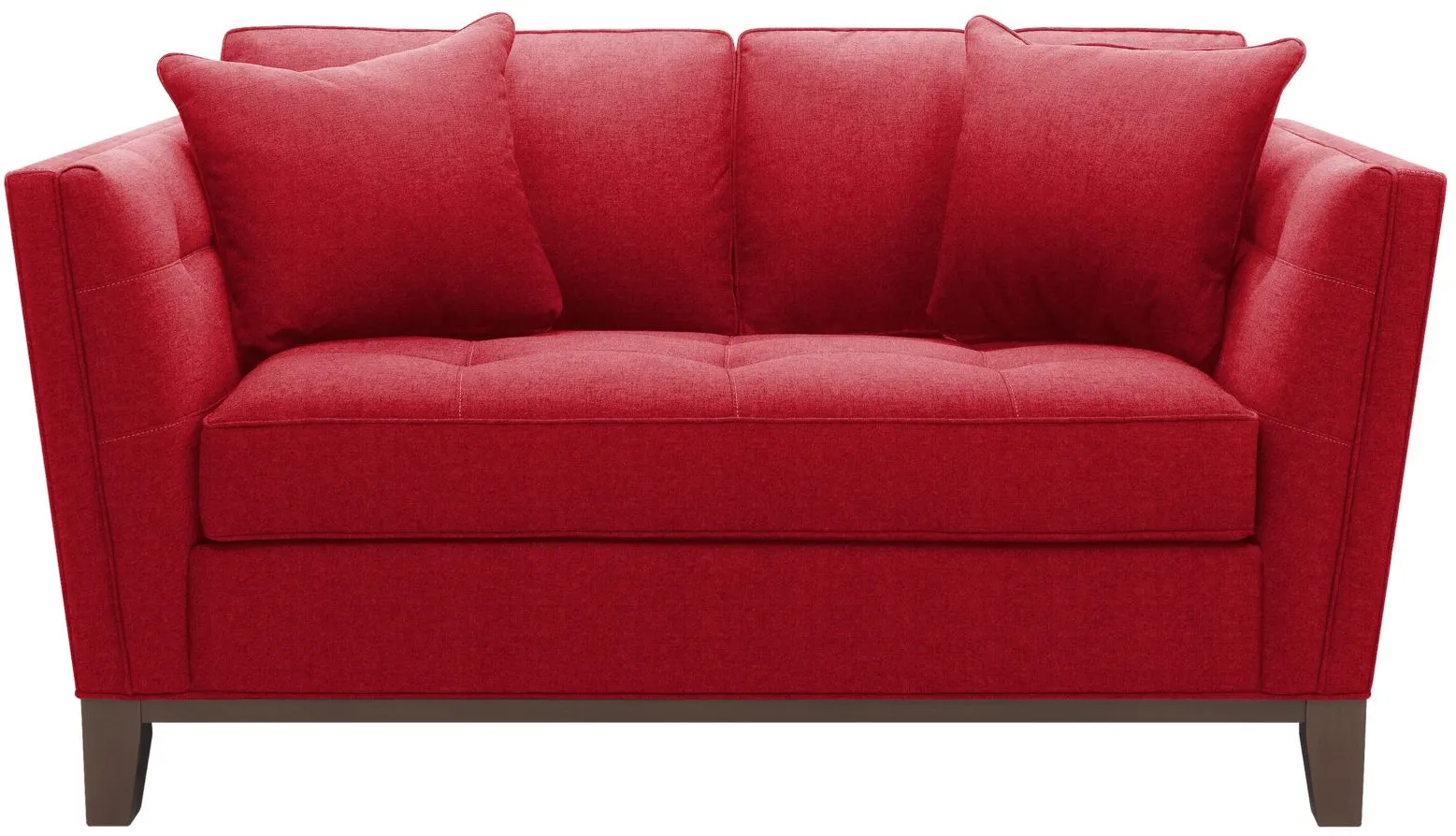 Macauley Loveseat in Suede So Soft Cardinal by H.M. Richards