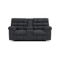 Wilhurst Double Recliner Loveseat w/Console in Marine by Ashley Furniture