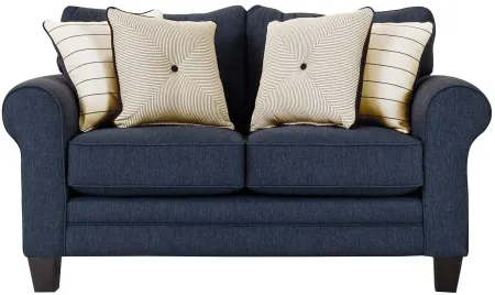 McKinley Loveseat in Navy by Fusion Furniture
